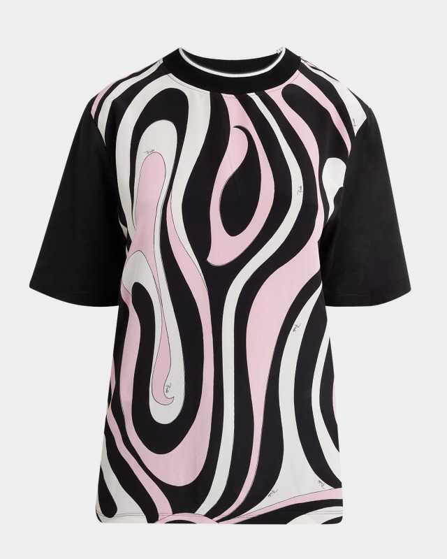 Marmo-Print Short-Sleeve T-Shirt